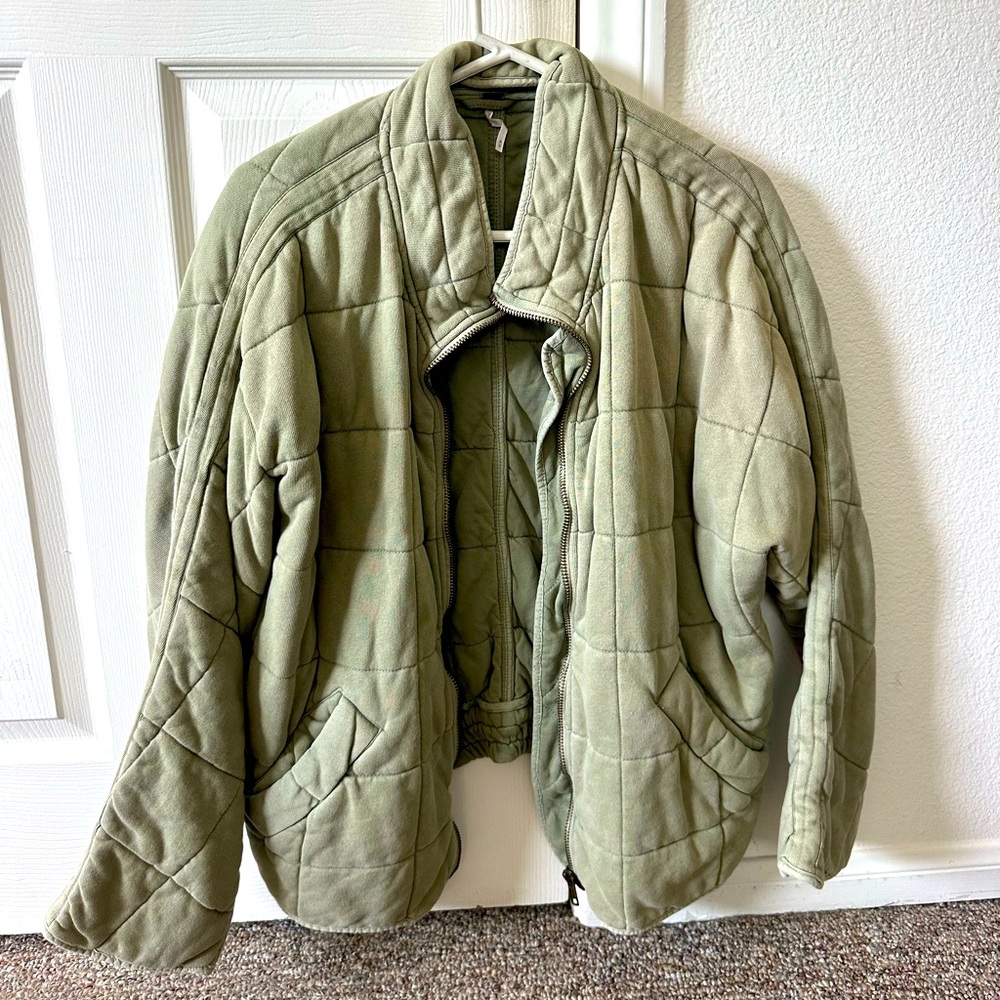 Green free people jacket size medium